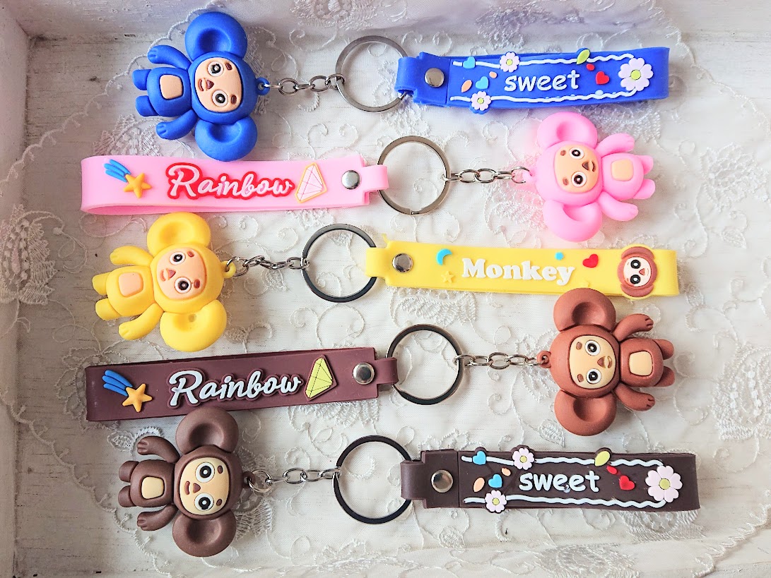 チェブラーシカ シリコン素材キーホルダー（リングカラビナタイプ） /5色