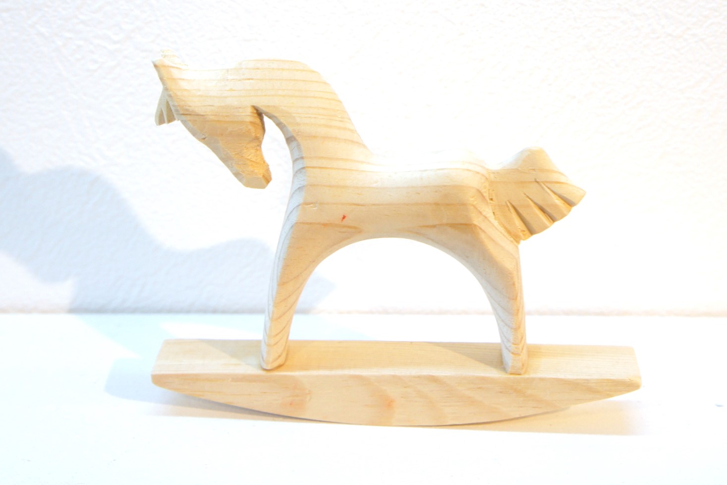 白木の木馬のオーナメント Lサイズ /高さ10cm