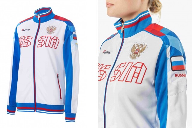 Forward社 ロシア代表ユニフォーム 女性用ジャージ上下セット<白/青