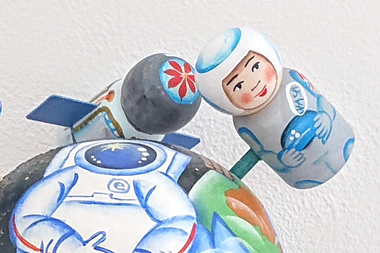 【正規通販】 ニキーチン工房作 「宇宙旅行」ドーム型マトリョーシカ(S) 8+1 オルゴール