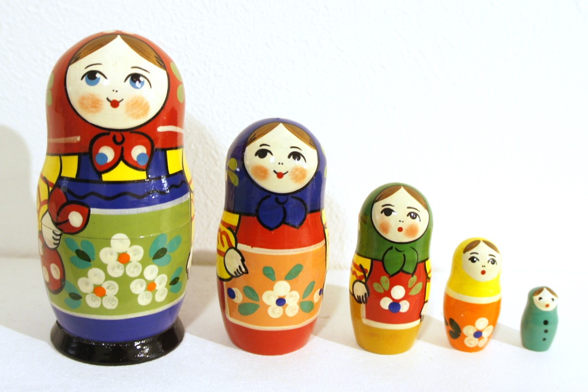 新品　ロシア　セルギエフパッサード　マトリョーシカ　17cm 5体セット　B 新品ロシアセルギエフパッサードマトリョーシカ17cm 5体セットB