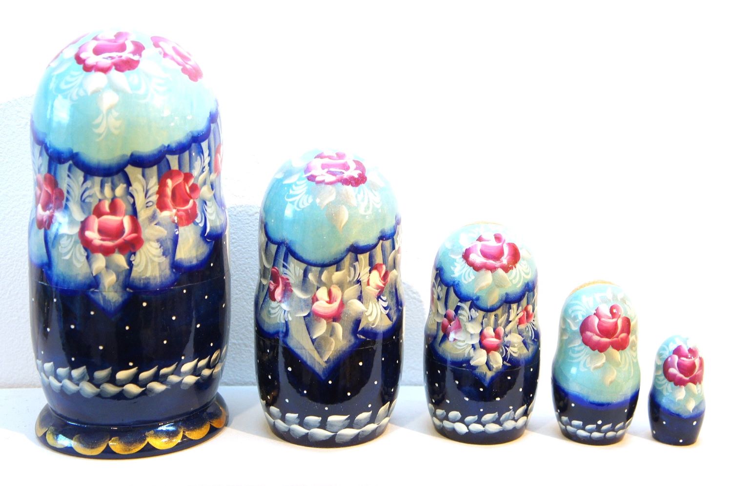 ロシア民話マトリョーシカ「マーシャとくま Маша и Медведь」 5ピース